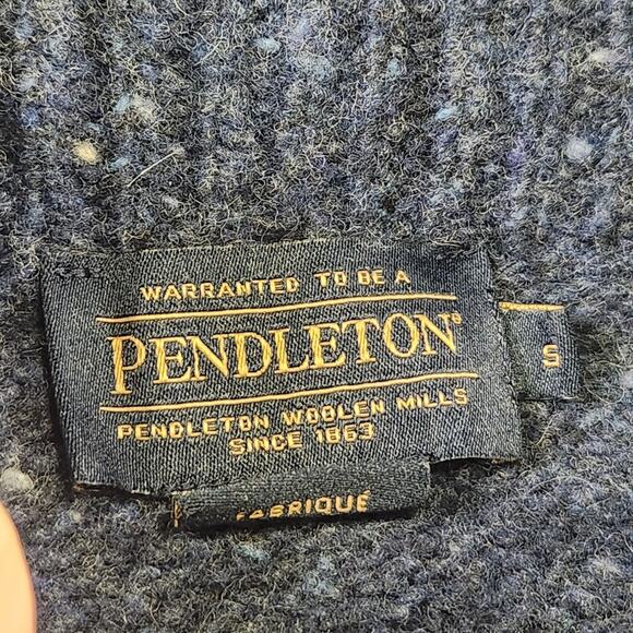 Pendleton Sweater Womens Small Navy Donegal Turtleneck Merino Wool Alpaca Knit - Picture 5 of 11